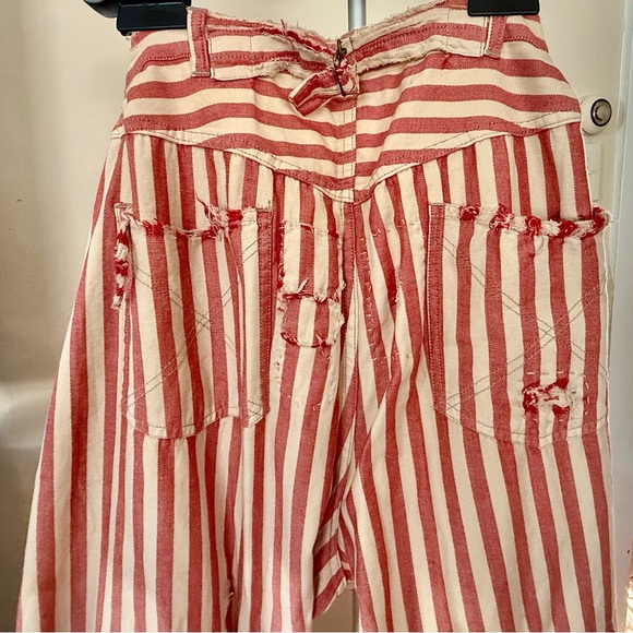 Magnolia Pearl Red and Cream Striped Pants - Picture 5 of 5